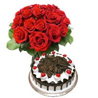 Black Forest Cake With Rakhi Delivery in India