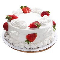 Deliver Eggless Strawberry Cake with Rakhi