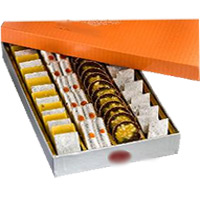 Rakhi Gifts Delivery in India. 500 gm Assorted Kaju Sweets to India